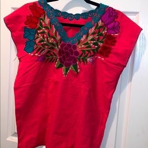 Mexican Embroidered Blouse